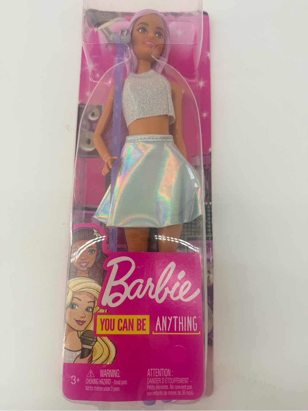 Barbie Pink and Silver Backing Card Packaging